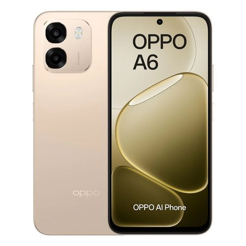 Oppo a6 ai smartphone, doppia fotocamera 50mp+2, selfie 8mp, display 6.75” 120hz ips hd+, 6550mah, ram 6gb(esp2gb/4gb/6gb)+rom 256gb [versione italia], aurora gold - 110010349848