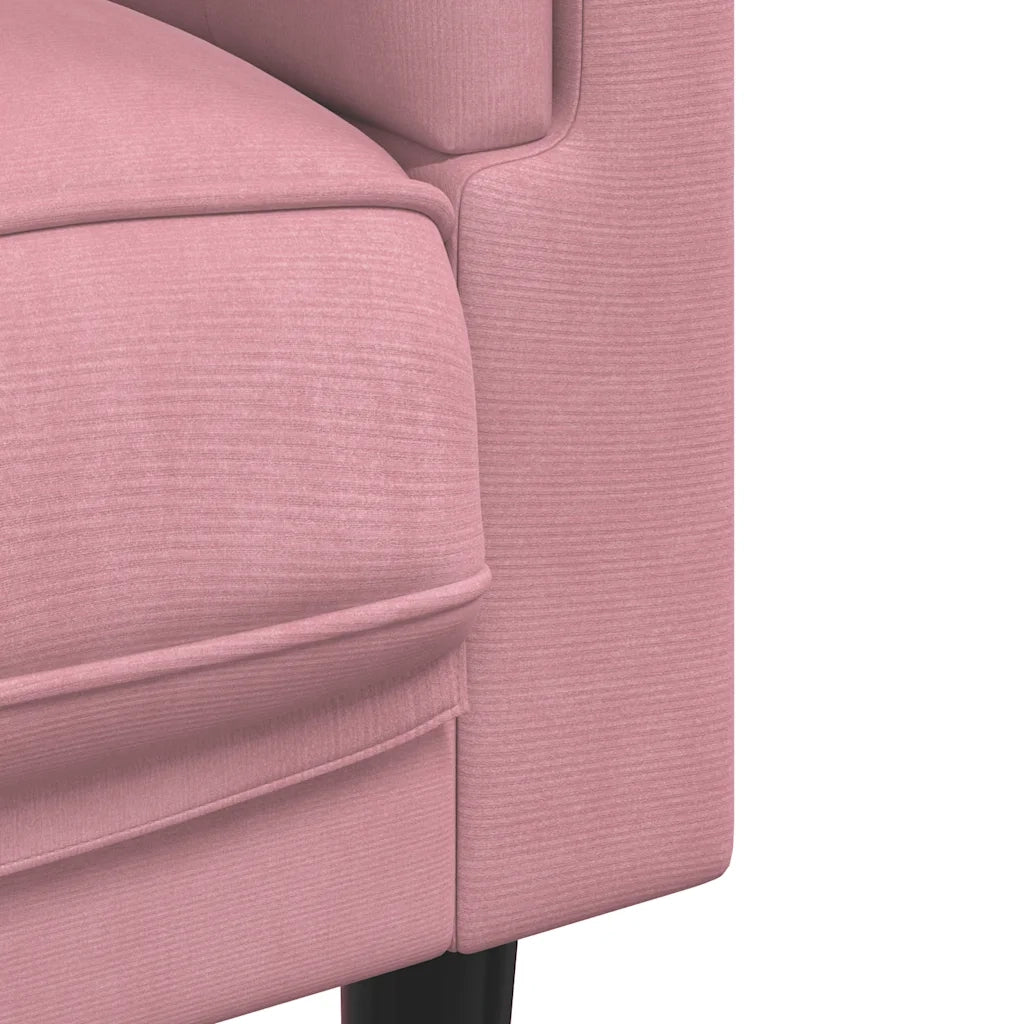 Poltrona | Sedia Relax con Cuscino Rosa in Velluto
