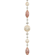 GHIRLANDA PALLINE ROSA E  AVORIO 270CM EDELMAN