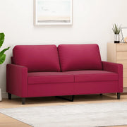Divano a 2 Posti Rosso Vino 140 cm in Velluto 359203