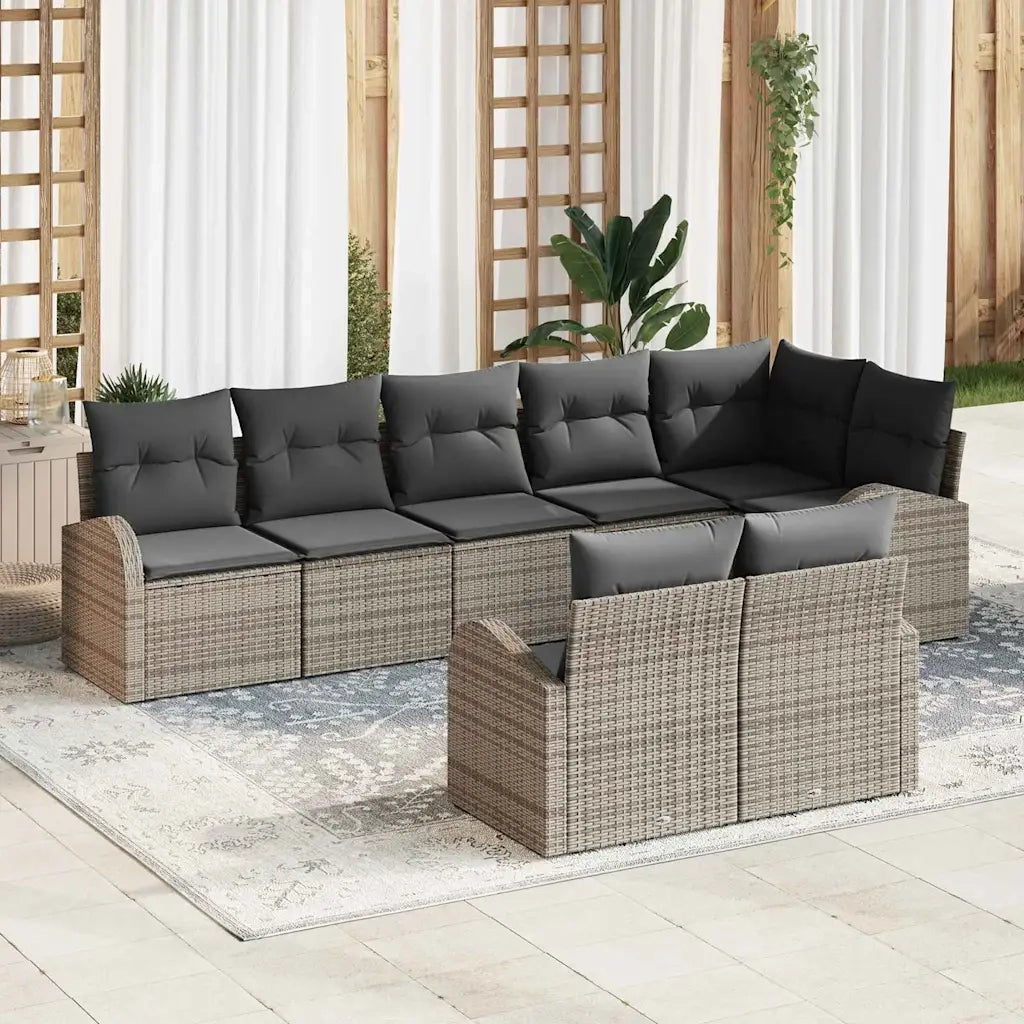 Set Divano da Giardino 8 pcs polyrattan