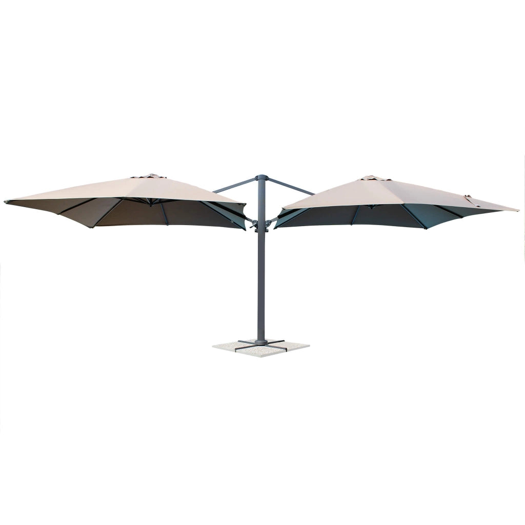 Ombrellone doppio da Giardino 3x3 in alluminio - DUBLE