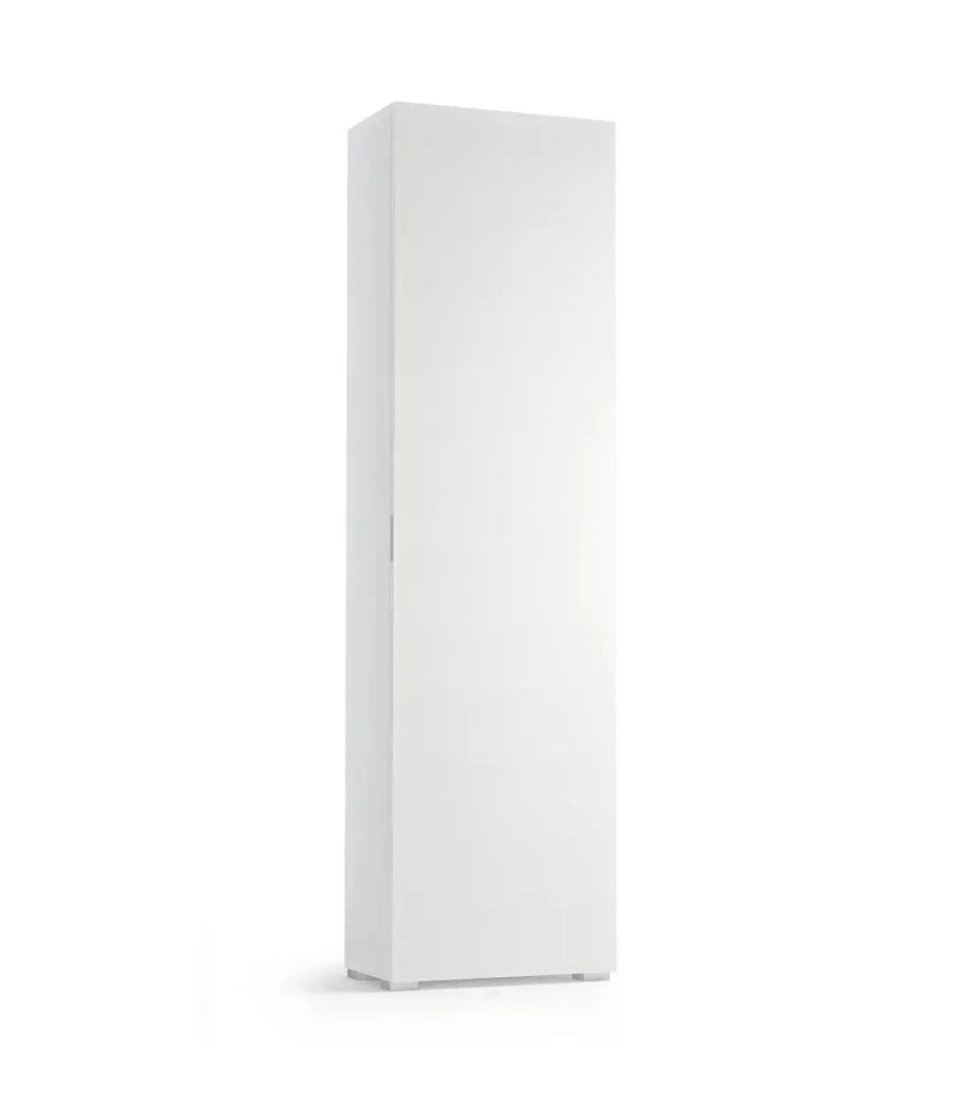 Mobile multiuso 1 anta bianco con 7 ripiani regolabili 50x30xH182 cm