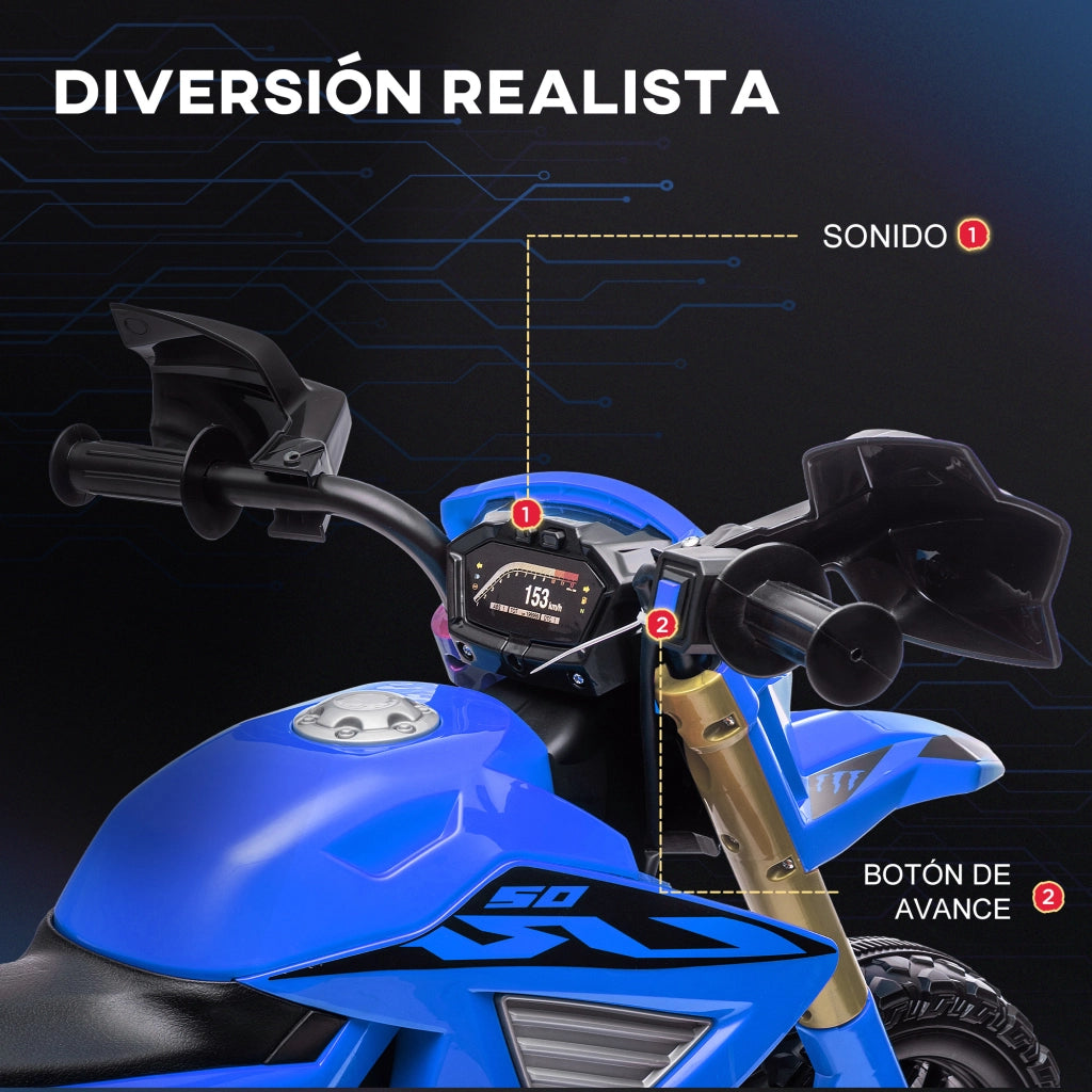 Moto Elettrica per Bambini 12V ¨C Minimal ¨C Blu