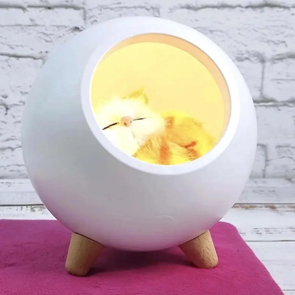 Luce notturna per bambini modello Sleepy Cat Bianco TechKidz
