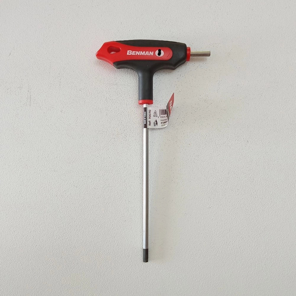 Benman turball 2mm chiave a t maschio esagonale con impugnatura bimateriale