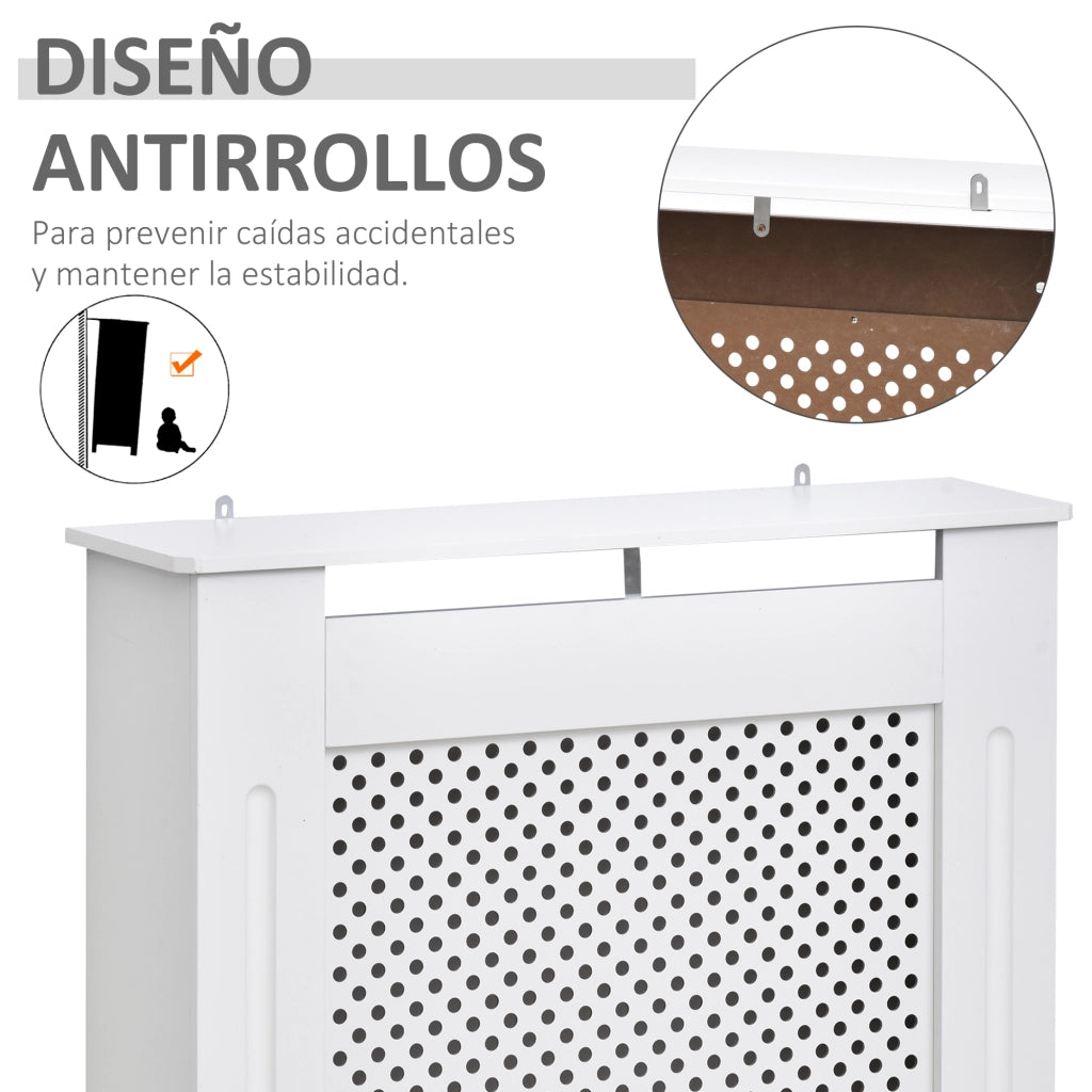 Copriradiatore ¨C Minimal ¨C Bianco, MDF, 78x19x82 cm