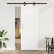 Porta scorrevole Bianco e Nero 83 x 232 cm 3445518