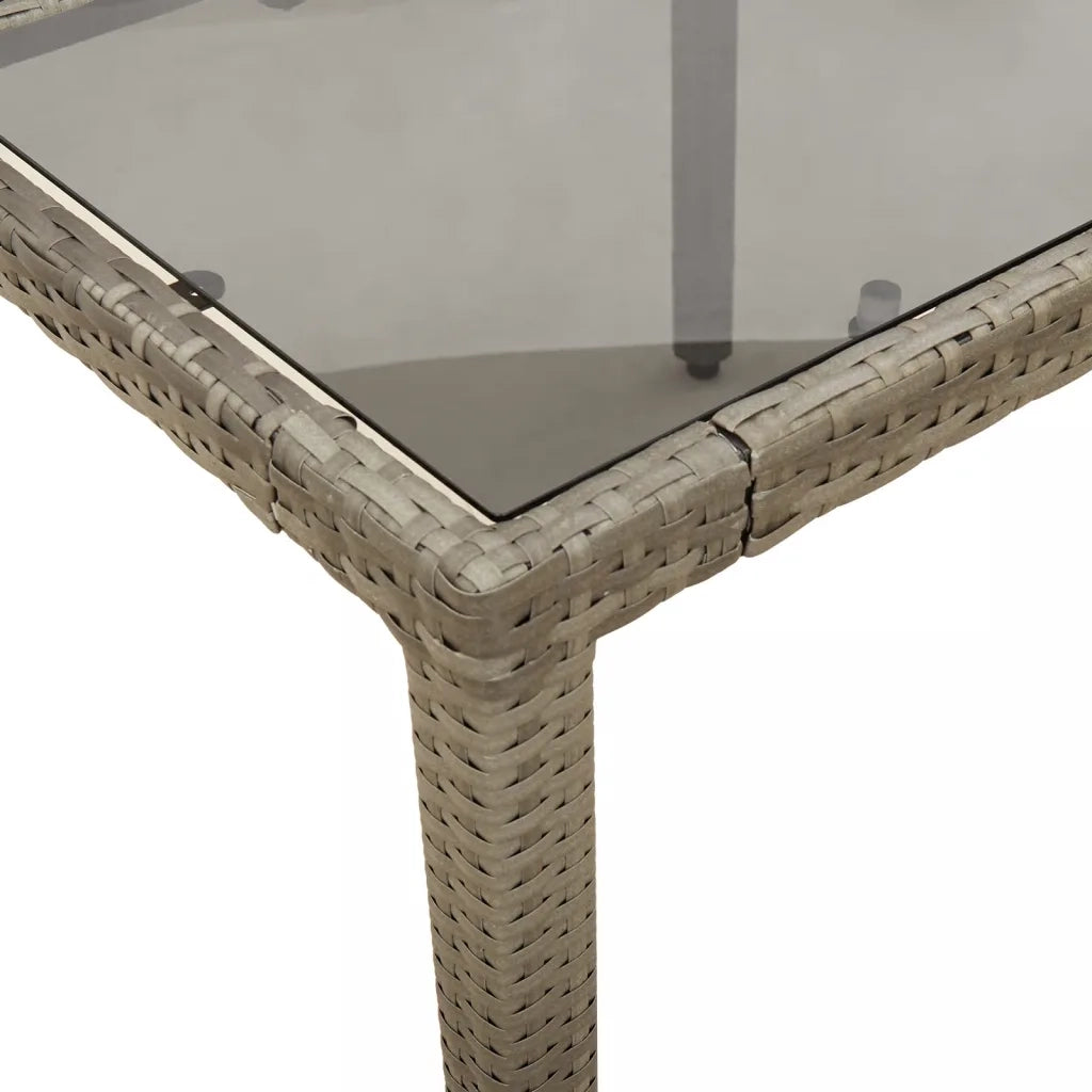 Set da Pranzo da Giardino 7 pz con Cuscini Polyrattan e Vetro 3278655