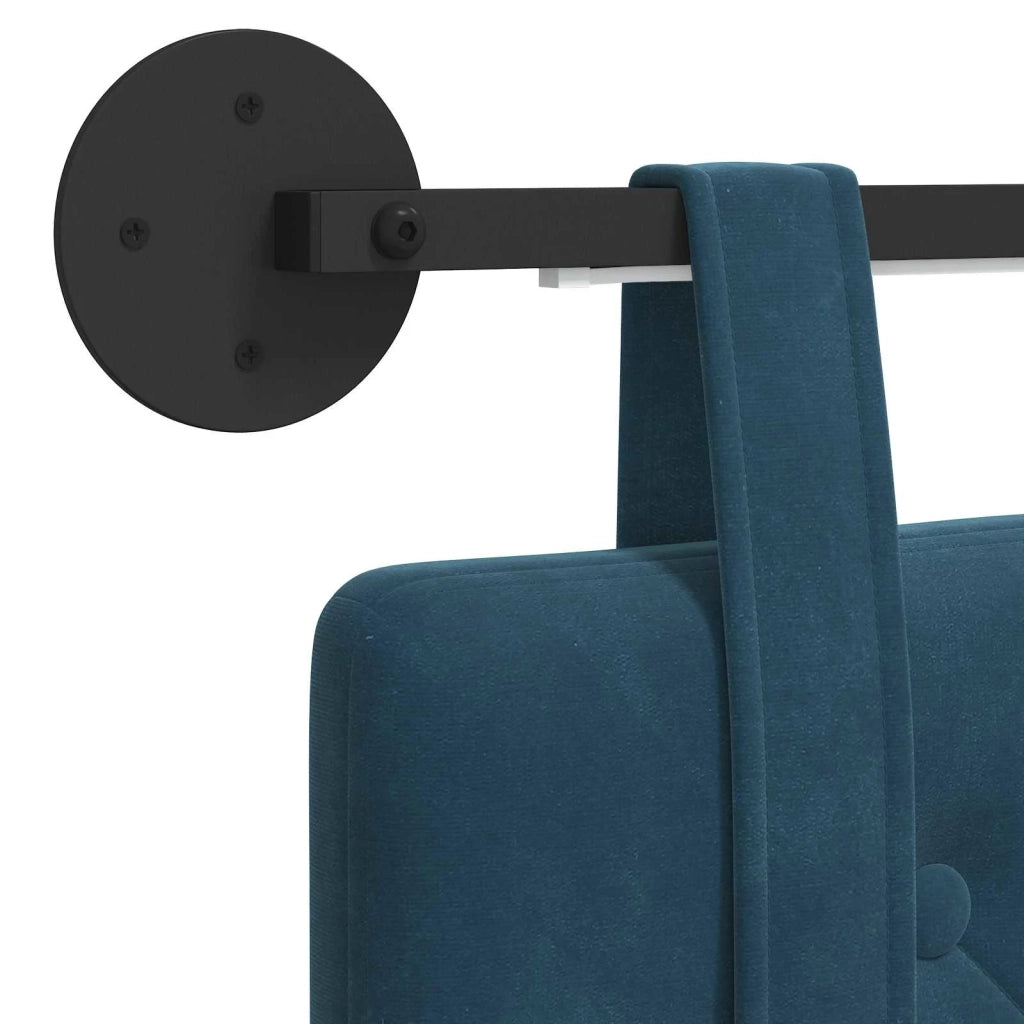 Testiera | Testata sospesa Con luce LED Blu Velluto