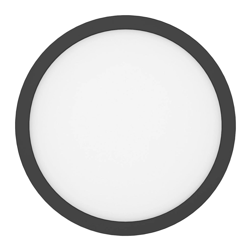 Plafoniera rotonda 22,5 cm nera LED 18W CCT EVORA