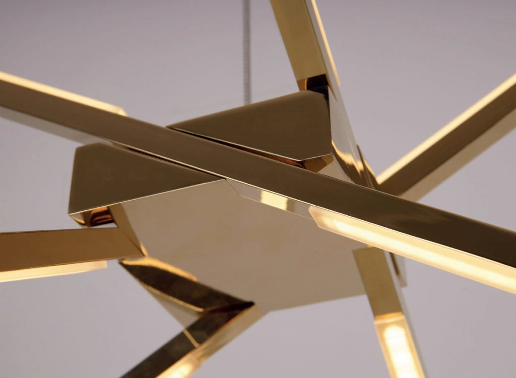 Lampada a sospensione Spider oro moderna LED 33W Maxlight