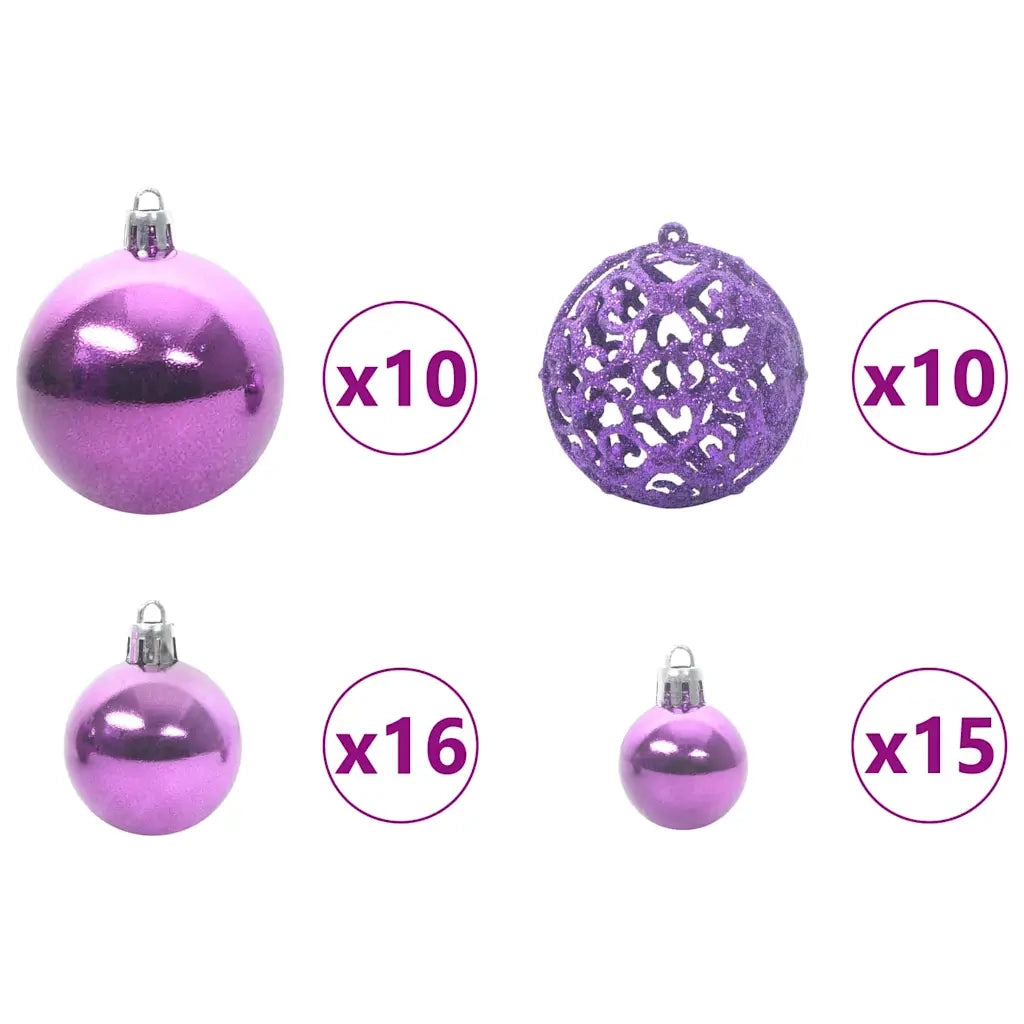 Albero di Natale artificiale con luci integrate Argento 210 cm 3397225