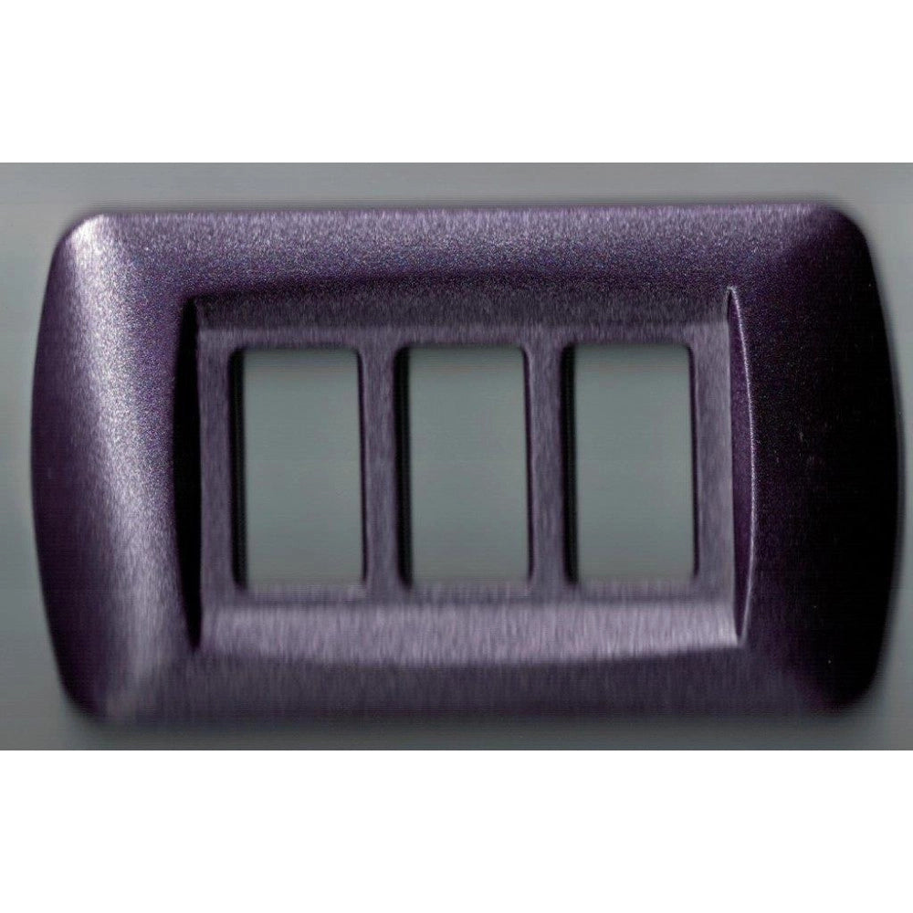 Trade Shop - Placchette Placche In Abs Serie Magic Bticino Compatibili Placca Copriprese Fori - Viola Metallizzato -1 Foro     -