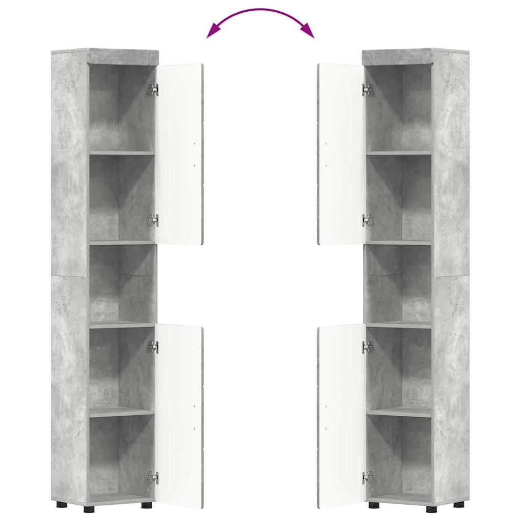 Set di mobili per il bagno TULUM 3 pz Grigio cemento 3398037
