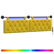 Testiera | Testata sospesa Con luce LED Giallo Velluto