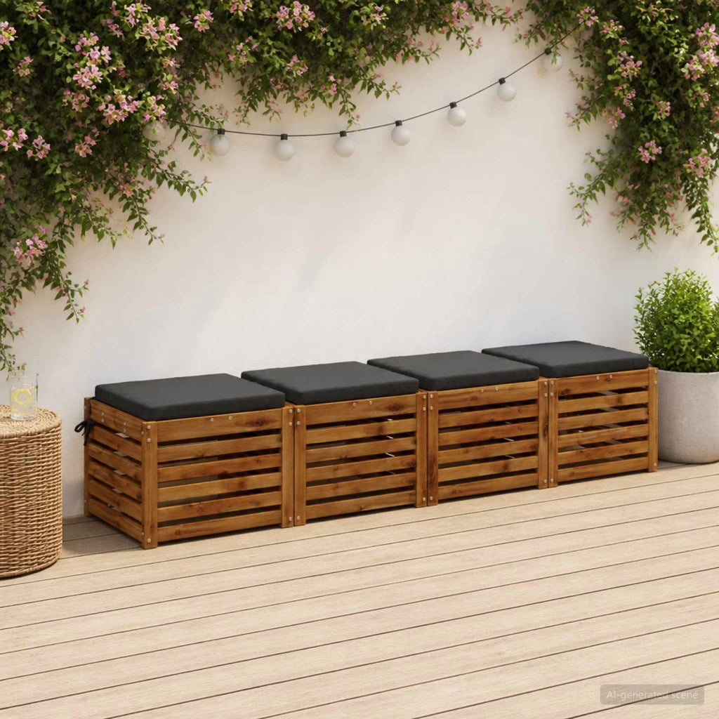 Cuscini per Sedia in 4 Pezzi SOEST 4 pz 100% Poliestere 944539