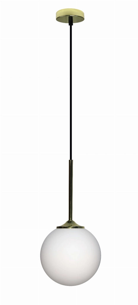 Lampada a sospensione Candellux Glasgow bianca oro E27