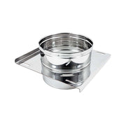 Piastra intermedia da 150mm in acciaio inox mf aisi 304