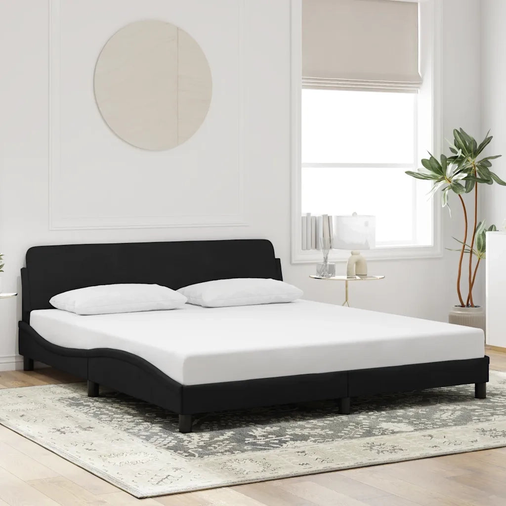 Struttura letto Dover Nera 180x200 cm in Velluto 373338