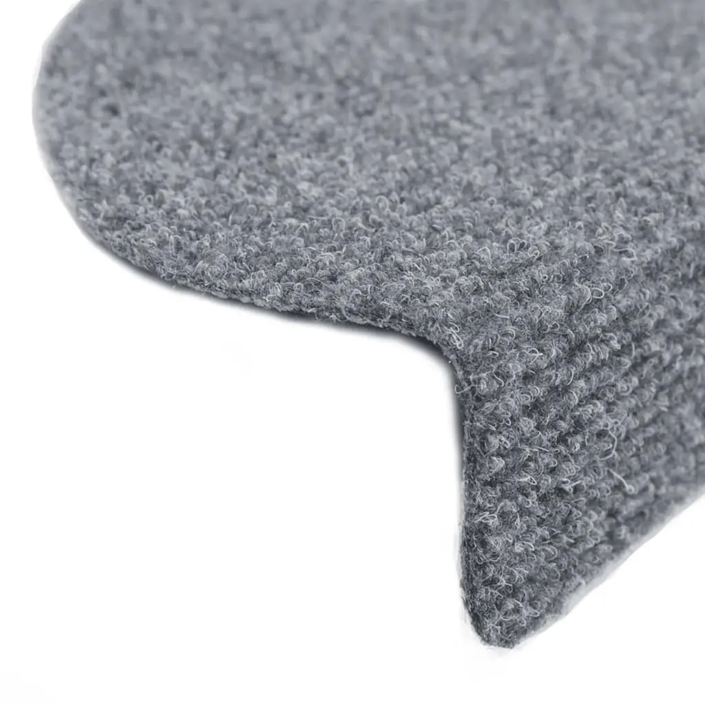 Tappetini per scale autoadesivi 20 pz 56x17x3 cm Grigio chiaro semicircolari 3365670