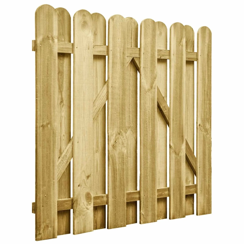 Cancello da giardino 100 x 100 cm Legno Massello di Pino Verde 42048113