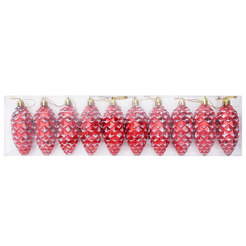 Palla di pino di Natale 40 pcs Rosso Plastica 42018895