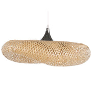 Lampada a sospensione in legno di bambù in legno Boho lampadario
