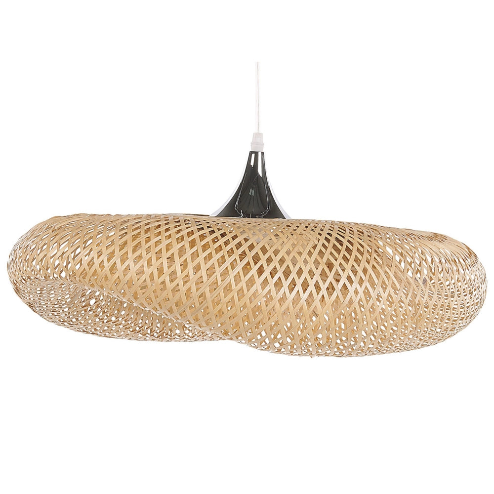 Lampada a sospensione in legno di bambù in legno Boho lampadario