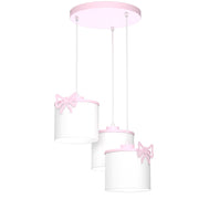 Lampada a sospensione Luminex Sweet 3xE27 bianco/rosa