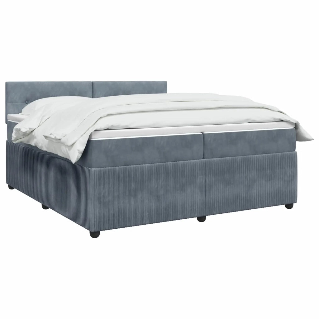 Letto box spring con materasso Grigio Scuro 200 x 200 cm 3453210