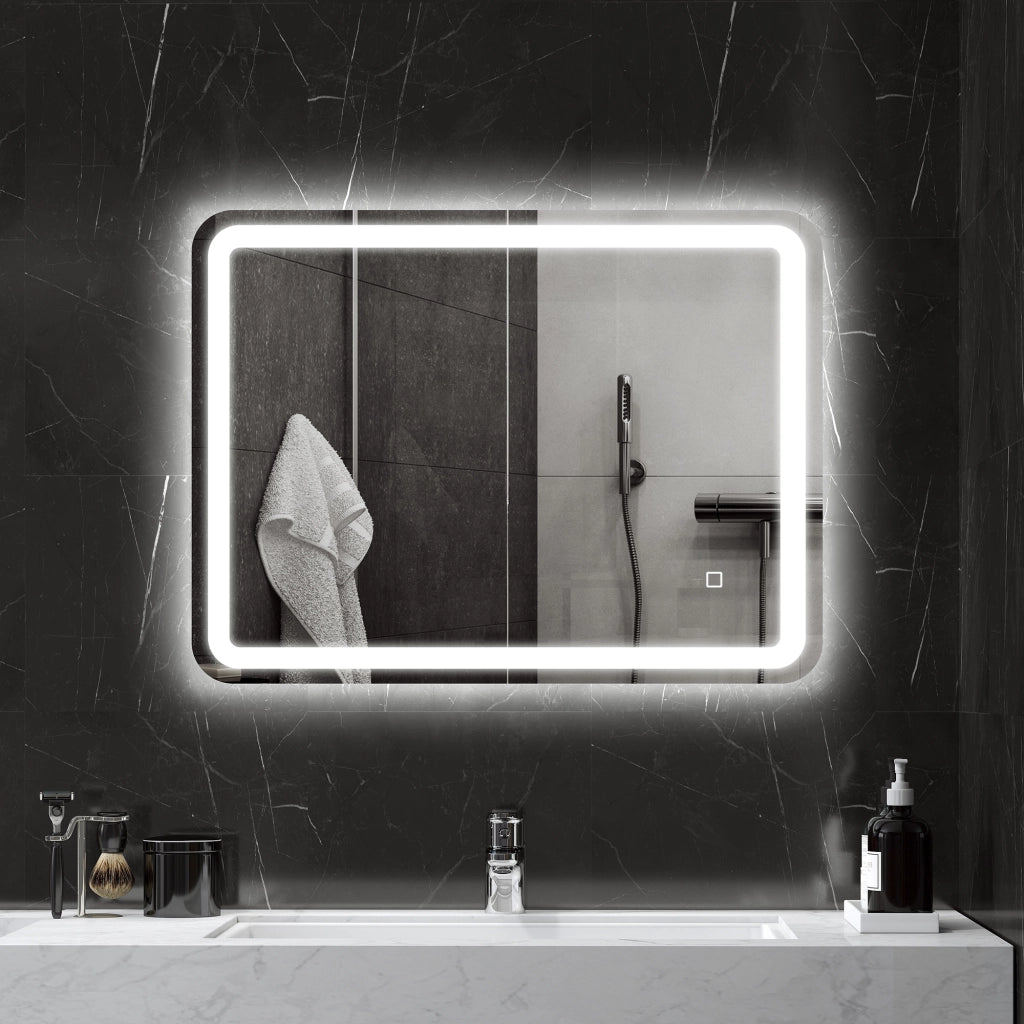 Specchio da Bagno LED Antivaho 60x80 cm ¨C Minimal ¨C Bianco