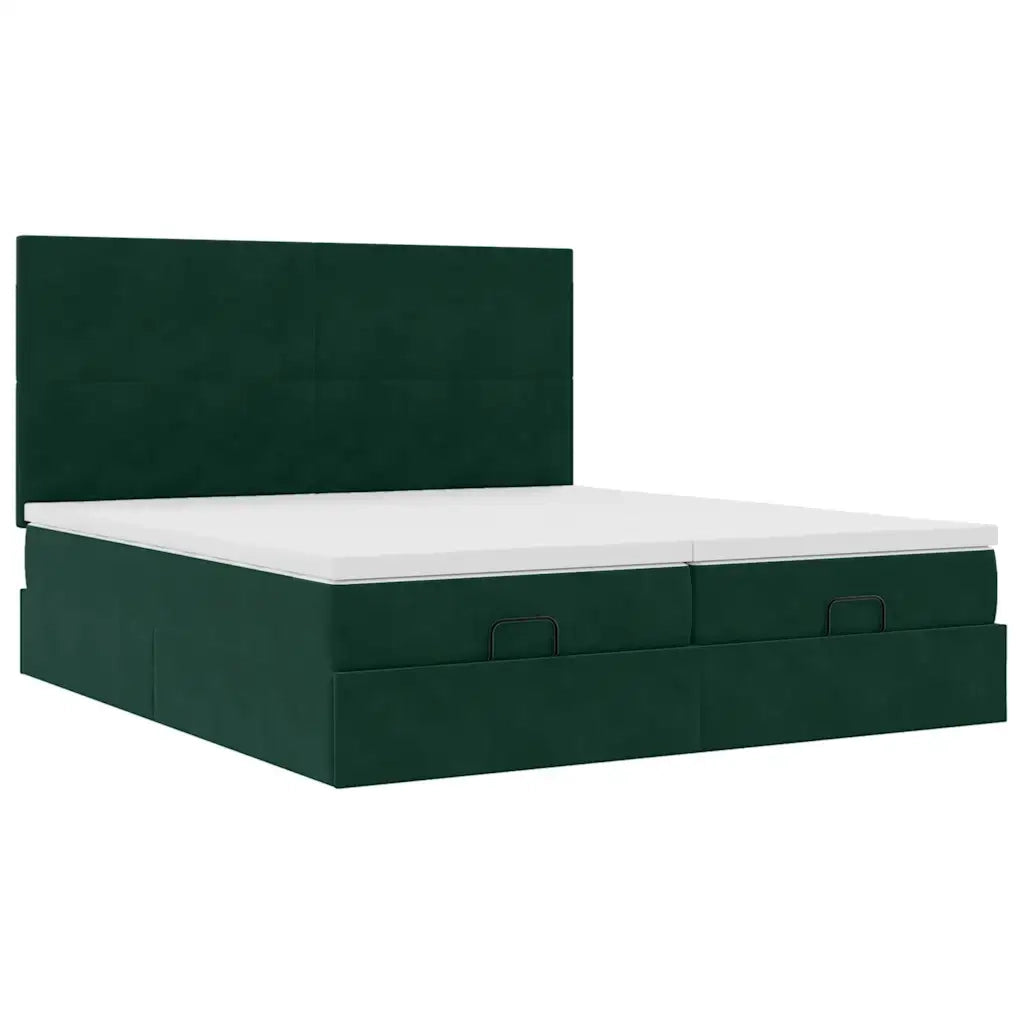 Struttura Letto Pouf con Materassi 160x200 cm Velluto 3314600