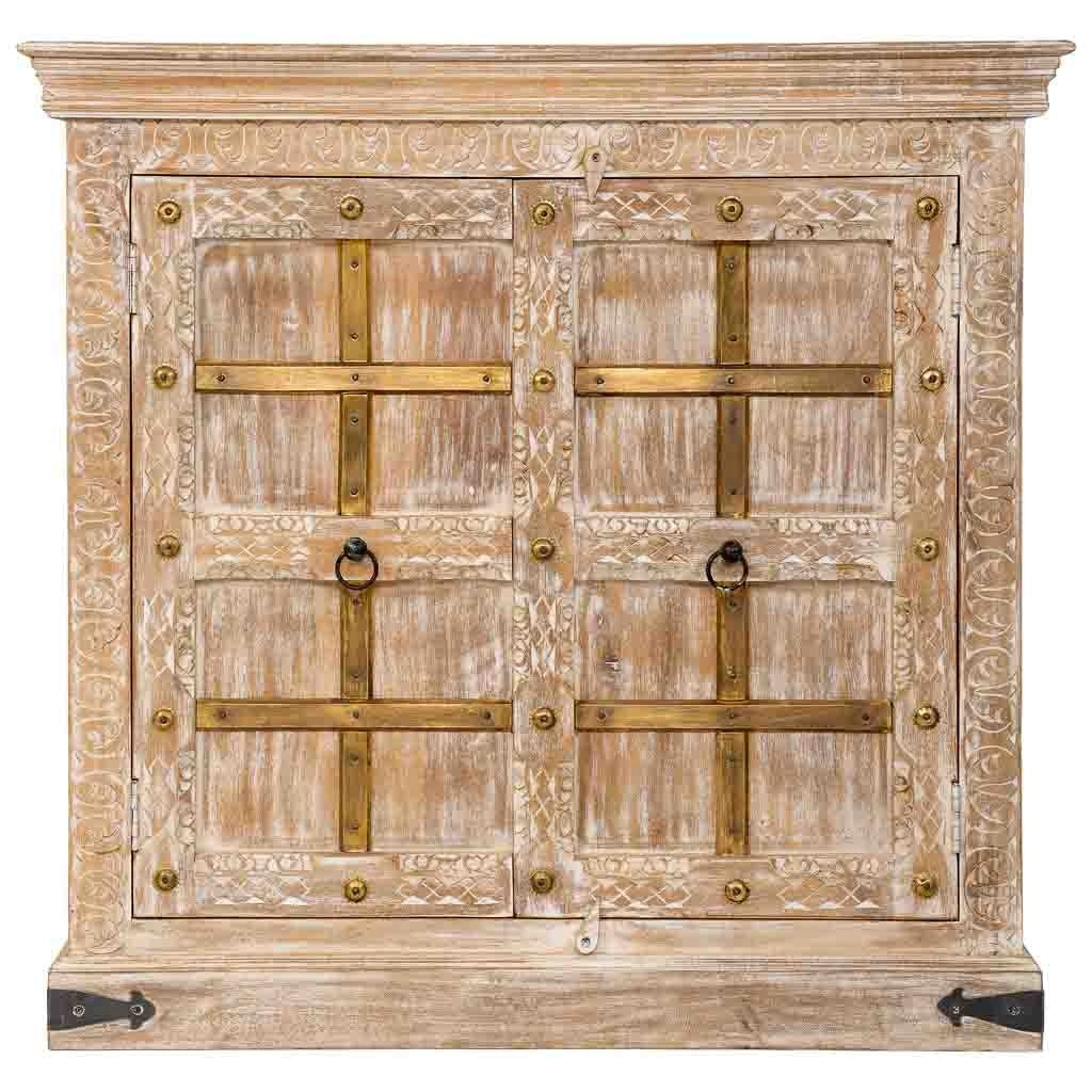 Credenza in legno beige 99x46x96h cm
