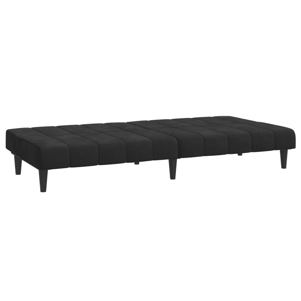 Divano Letto a 2 Posti-Sofa Letto 2 Posti-Daybed Nero in Velluto 647908