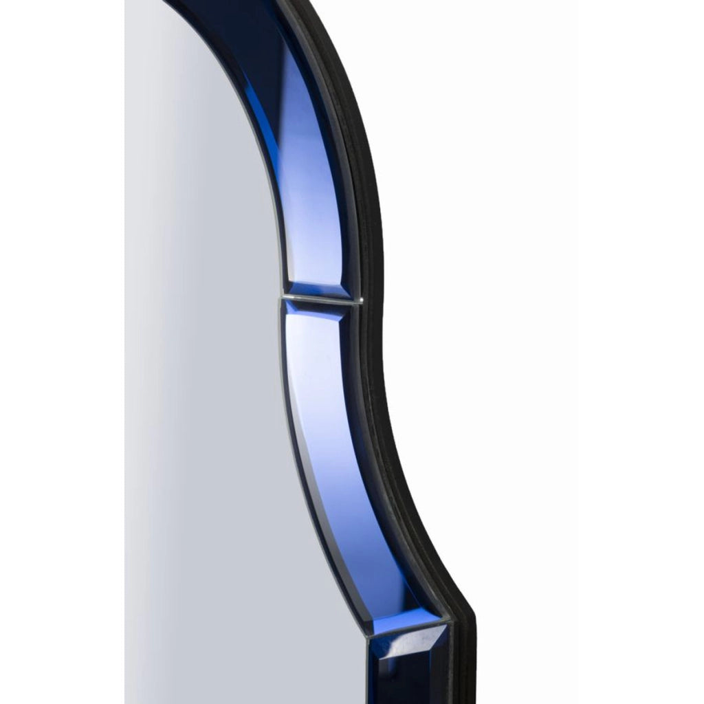 Specchio con Cornice Classico 3, Blu, MDF, 100x62x1 cm