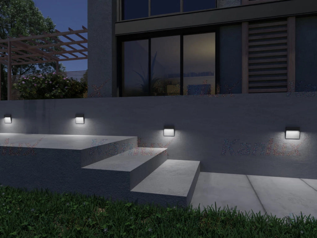 Applique esterna Kanlux DULI LED 4W 4000K antracite IP54