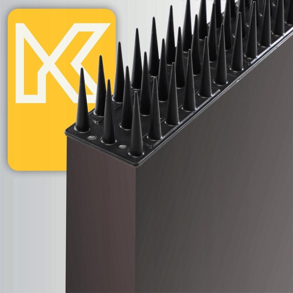 Punte anti-piccioni KADAX, 51 cm, in plastica densa e resistente, confezione da 12 pezzi.