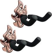 Set di appesi per chitarra a muro da 2 - Appoggio metallico per basso, chitarra, banjo e ukulele