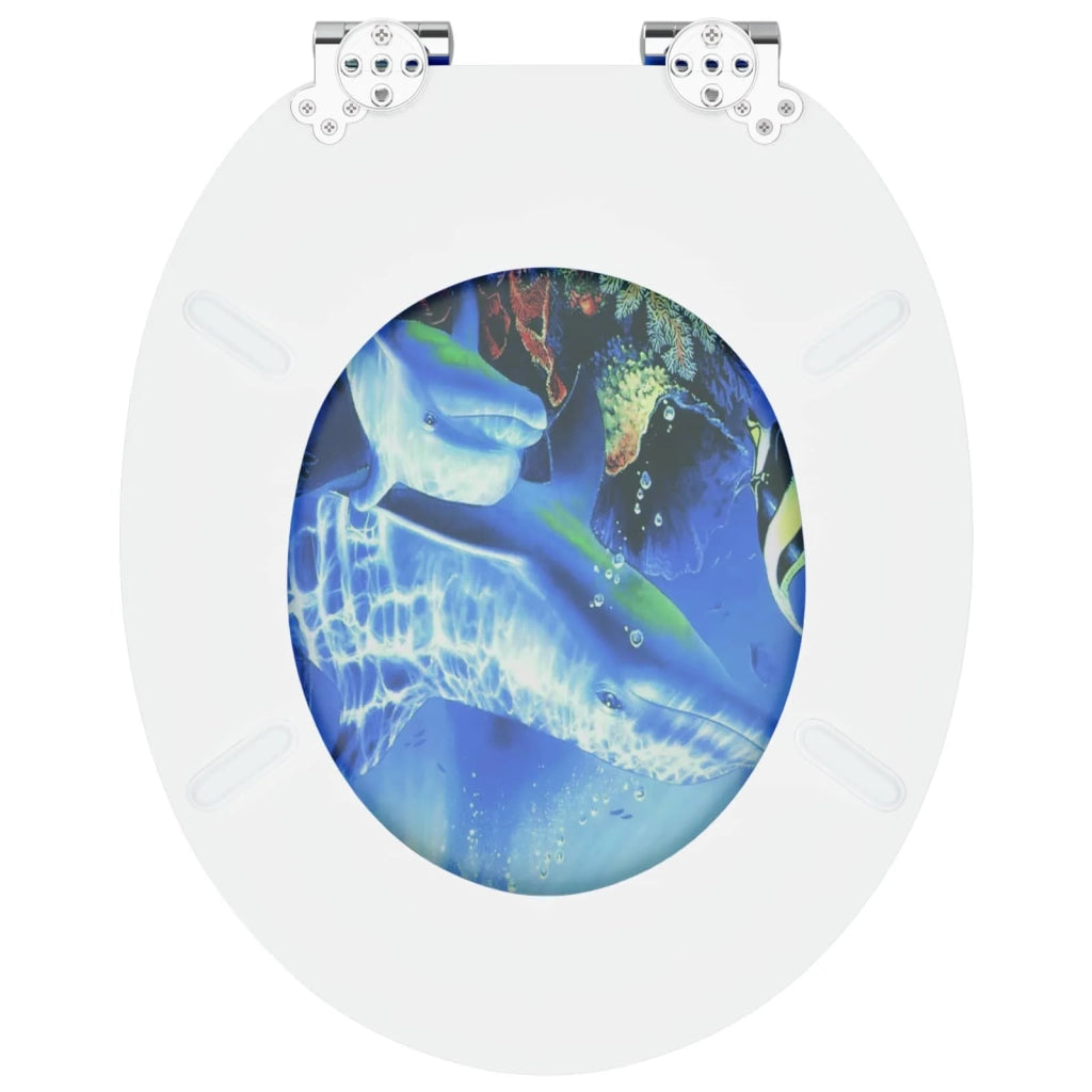 Sedile per toilette con chiusura morbida 2 pcs Blu 44 x 38 cm 3414536