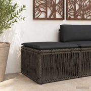 Poggiapiedi Grigio polyrattan 42026723