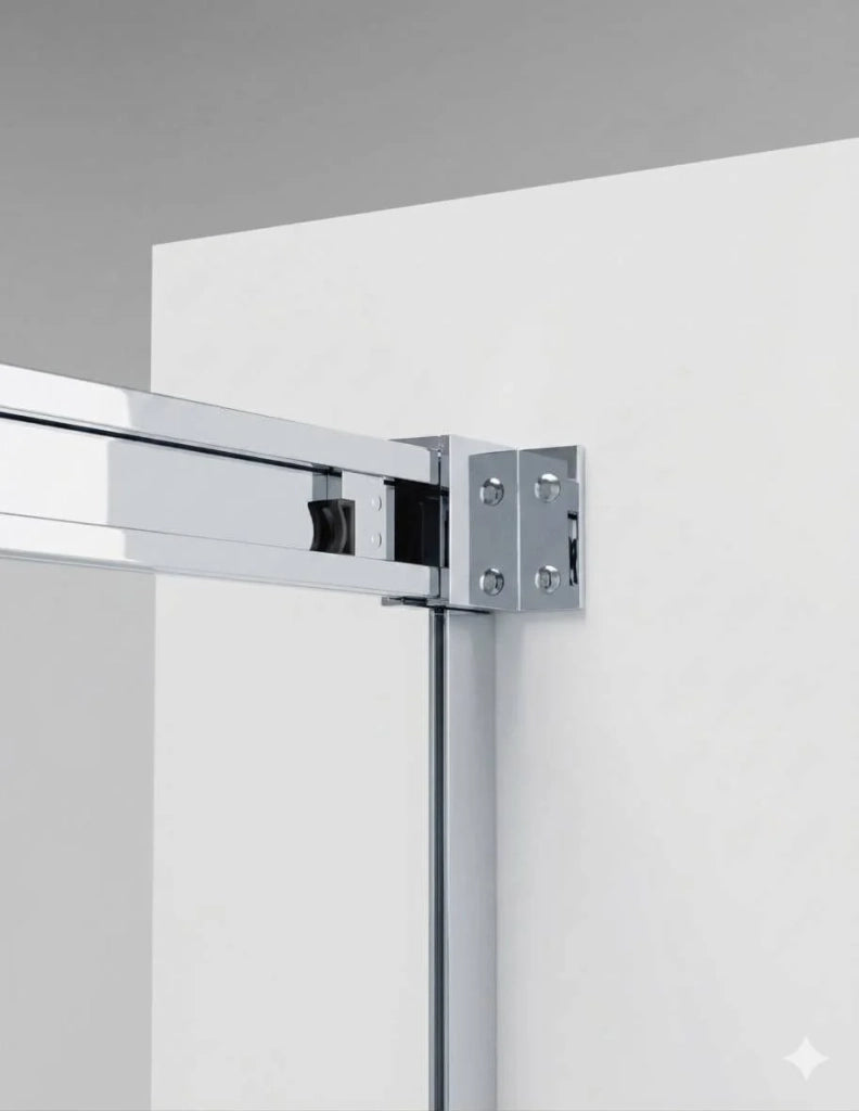 Box doccia ingresso angolare 2+2 THALASSA (BASIC) 75x75 cm Cromo vetro trasparente