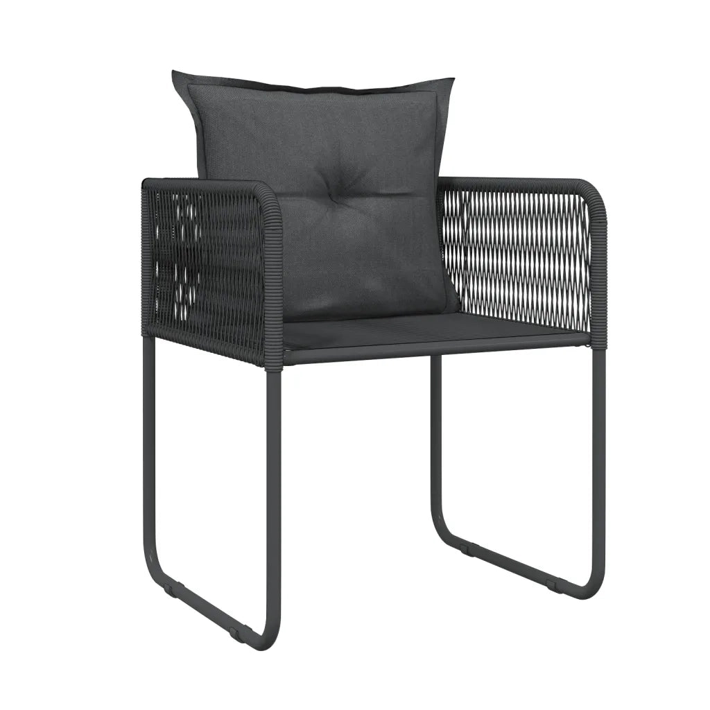 Set da Pranzo da Giardino 7 pz Nero 3099086