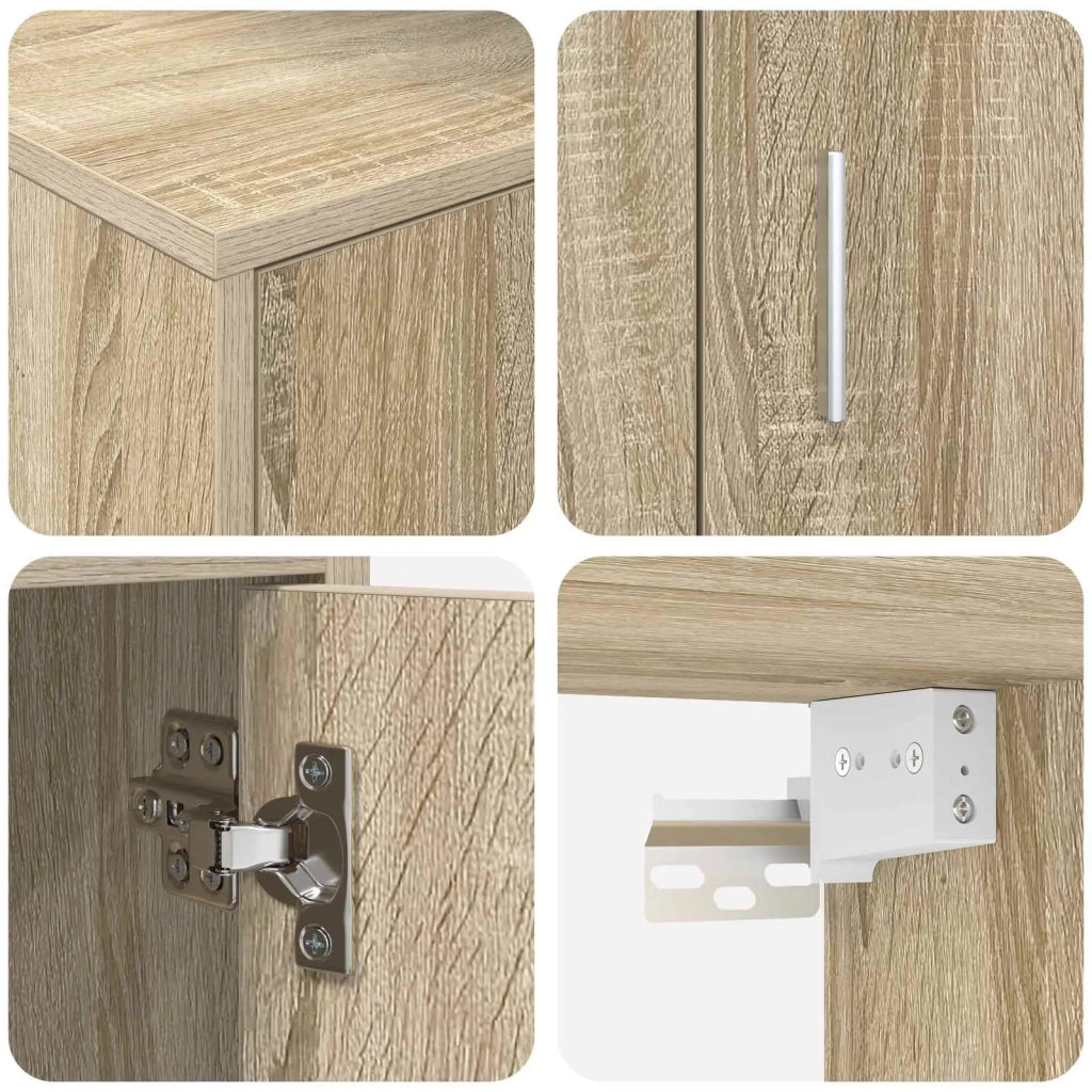 Set mobile TV 4 pcs Rovere Sonoma Legno multistrato 3397898