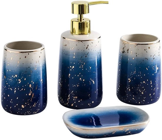 Set di accessori da bagno - ceramica - set da 4 - design moderno