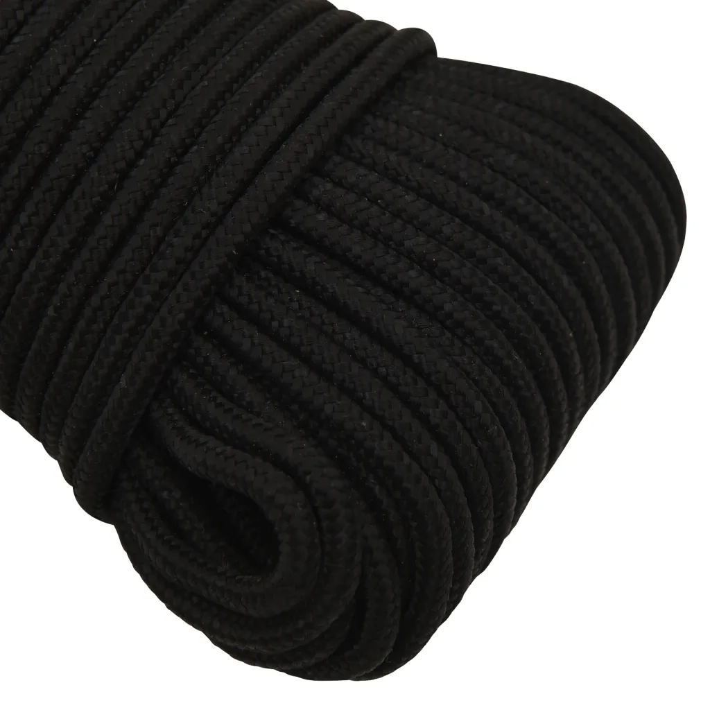 Corda da Lavoro Nera 5 mm 25 m in Poliestere 152807