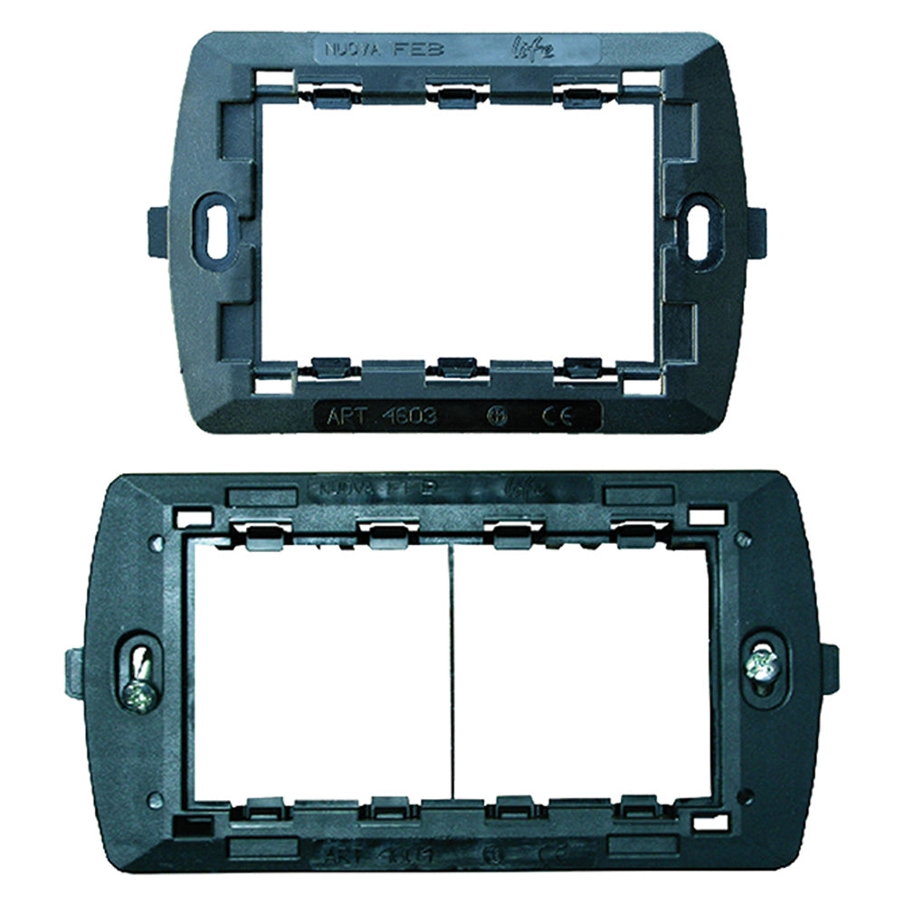 10pz supporto per serie flexi' 2 moduli 14601 - per scatola tonda ã˜ 60 cod:ferx.806957nlm