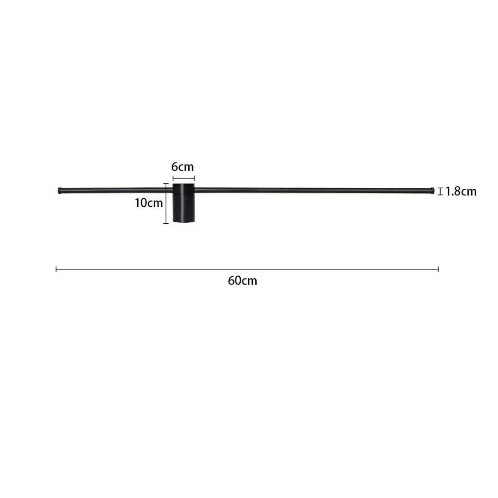 ZMH Applique LED nera dal design moderno e illuminazione rotante per scale per corridoio