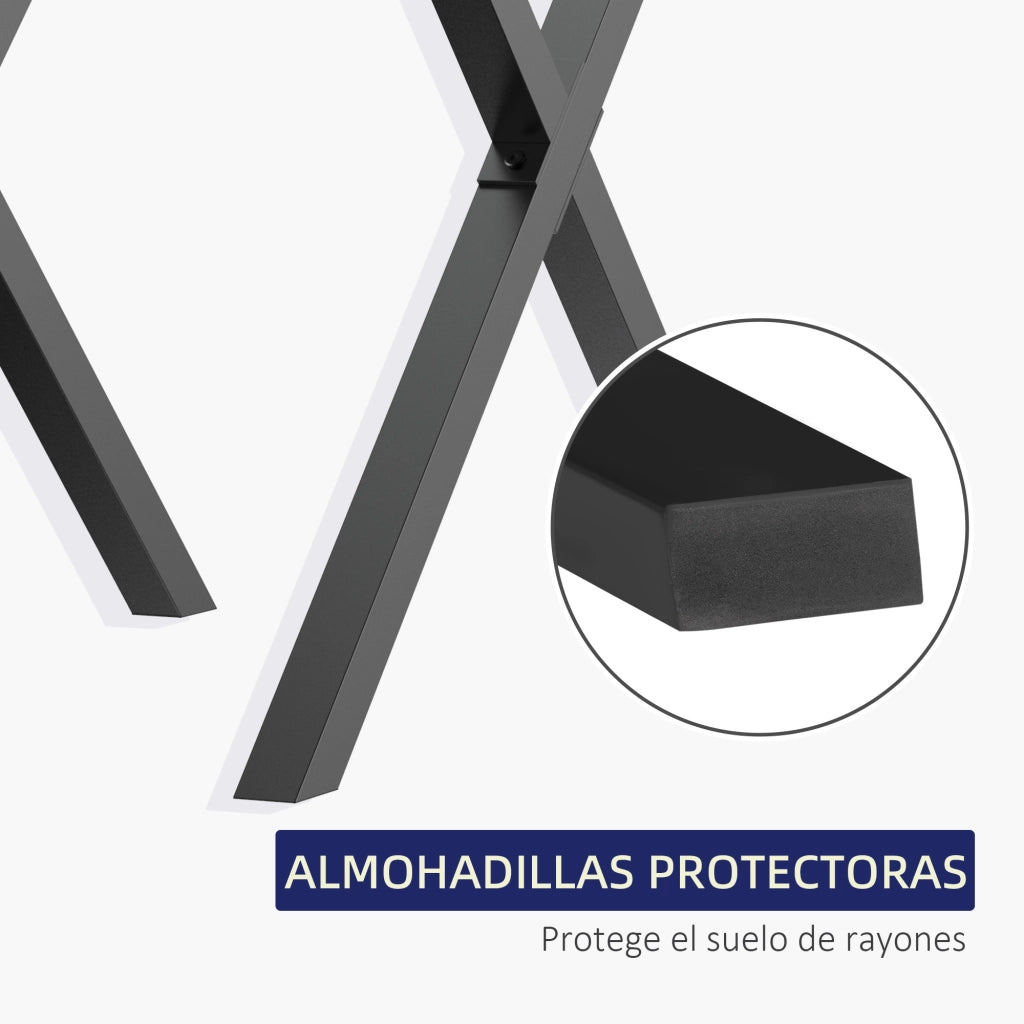 Tavolo ¨C Minimal ¨C Nero, Acciaio, 80x72