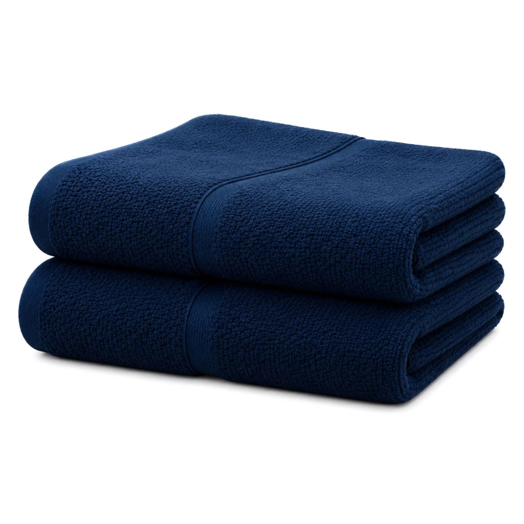 Sanonefa, set di Asciugamani 100% Cotone set da 2, blu